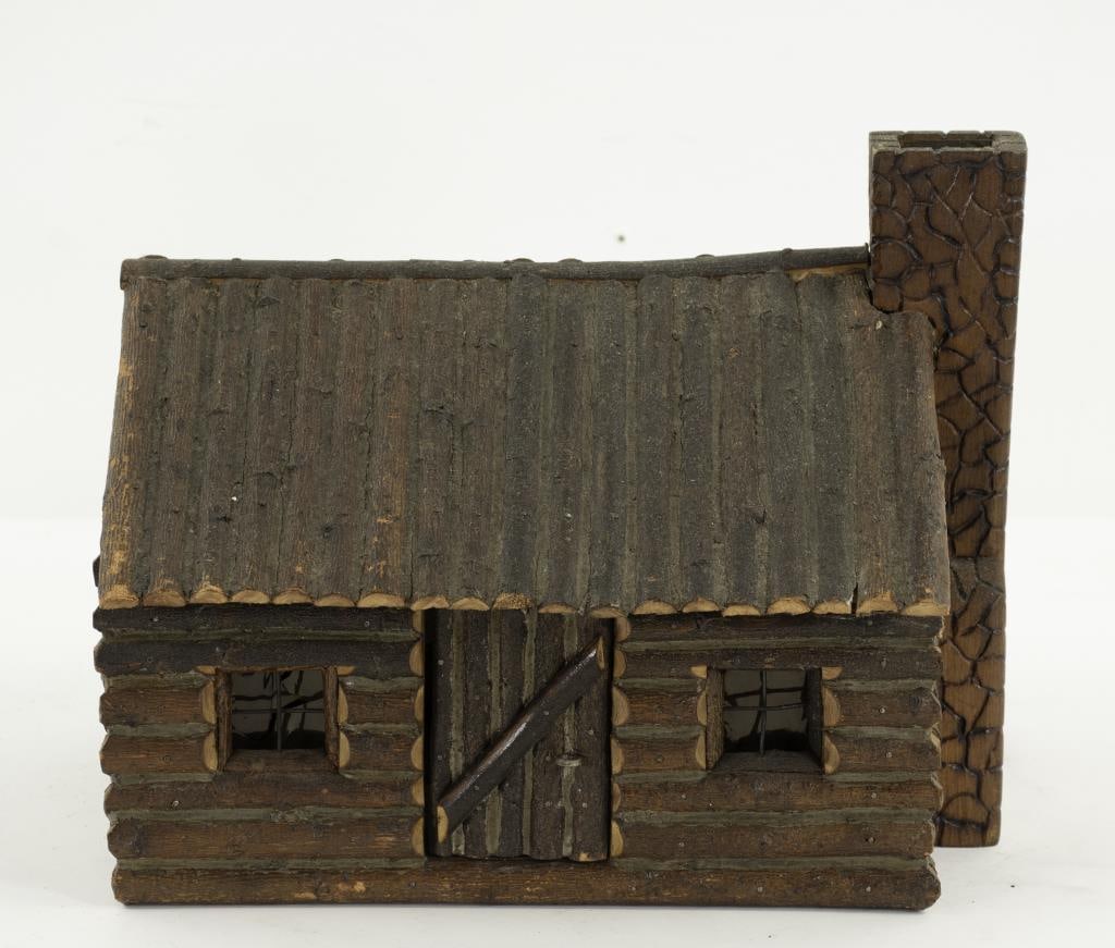 Lighted Folk Art Log Cabin (1 of 9)
