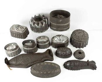 French Letang Fils Fish & Other Tin Food Molds