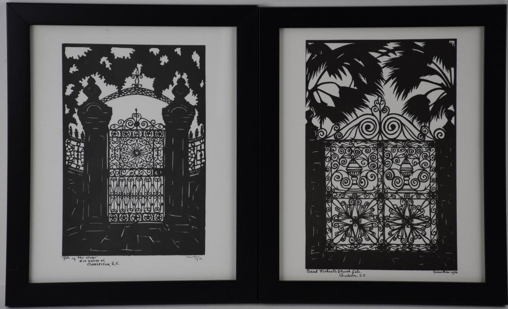 Pair Carew Rice Silhouette Prints (1 of 5)