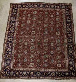 Persian Tabriz Rug, 10'W, 12'7"L