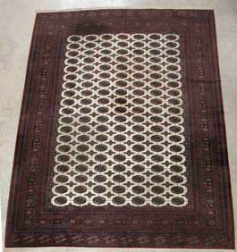 Persian Bokhara Rug, 10'W, 14'2"L