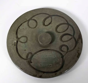 Rare Stamped Chandler Edgefield Stoneware Lid
