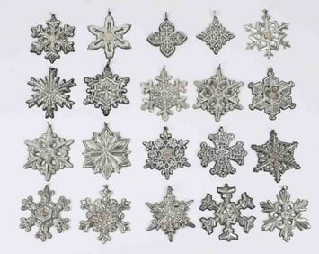 20 Sterling Ornaments, 17 Gorham, 3 Reed & Barton