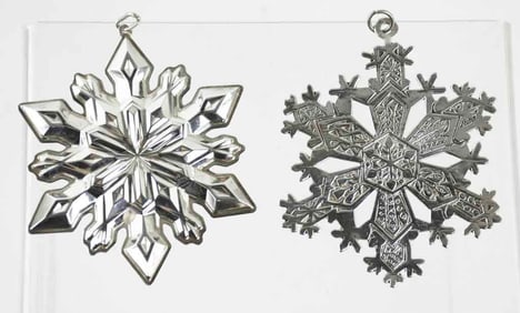 MMA & Gorham Sterling Silver Snowflake Ornaments