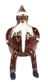 Vicki Miller Ram Pottery Santa Claus Figure