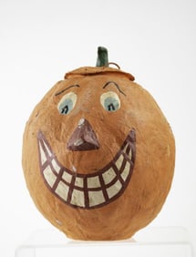 Painted Papier Mache Jack-O-Lantern