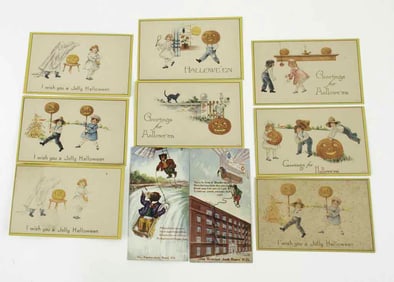 Halloween & Cracker Jack Bears Post Cards