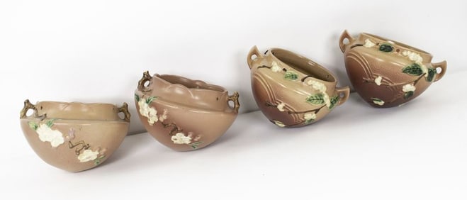 Roseville Snowberry & Apple Blossom Planters