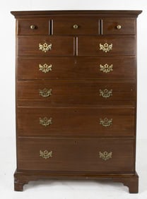 Biggs, Chippendale Style Mahogany Tall Chest
