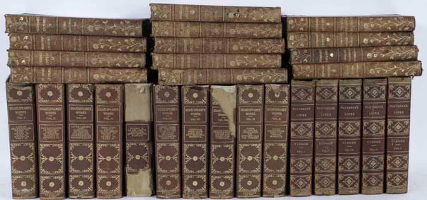 3 Sets of Leatherbound Books