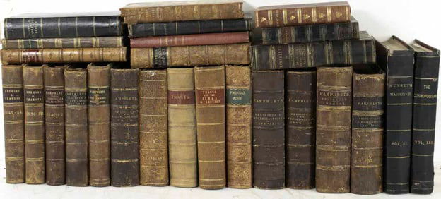 Lot of Decorator Leatherbound Books & Other