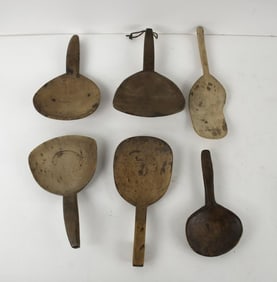 American Country Carved Wood Butter Paddles