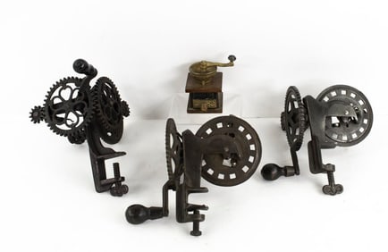 Daisy Coffee Grinder, 3 Cast Iron Apple Peelers