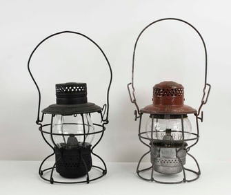 Two Vintage Railroad Lanterns