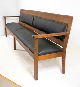 American Oak Railroad Bench