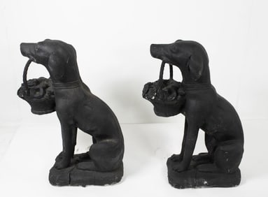 Pair of Concrete Garden Sculptures