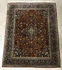 Persian Sarouk Carpet, 6'1"W, 8'4"L