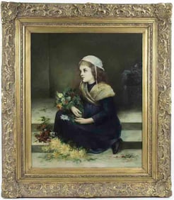 Signed Oil on Canvas Portrait