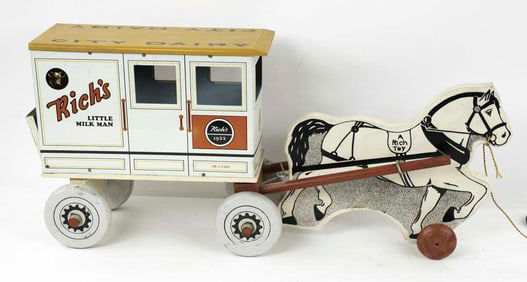Rich Toys "City Dairy" Horse Drawn Wagon