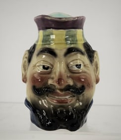 Sarreguemines French Majolica Face Jug