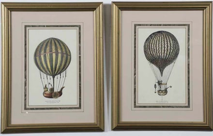 2 Grafiche Tassotti Hot Air Balloon Framed Prints