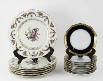 Limoges Dessert Plates & Crown Bavaria Plates