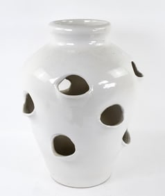 Large Stoneware Strawberry Pot or Jar