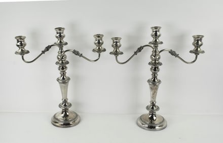 Pr. Goldfeder Silver Co. Silverplate Candelabra