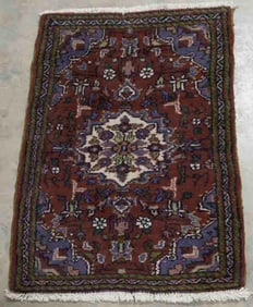 Persian Hamadan Rug, 1'9"W, 2'8"L