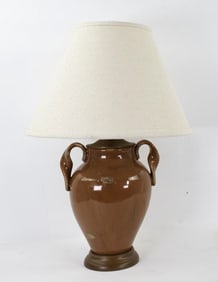 Orange Pottery Lamp