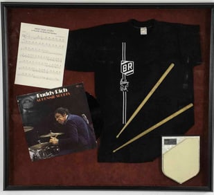 Framed Buddy Rich Memorabilia