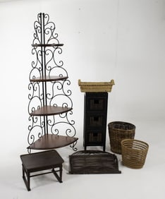 Corner Shelf, Stands, Baskets & Tray