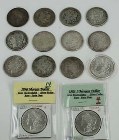 14 Morgan Silver Dollars