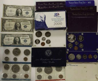 U.S. Silver Dollars, Uncirculated & Proof Sets