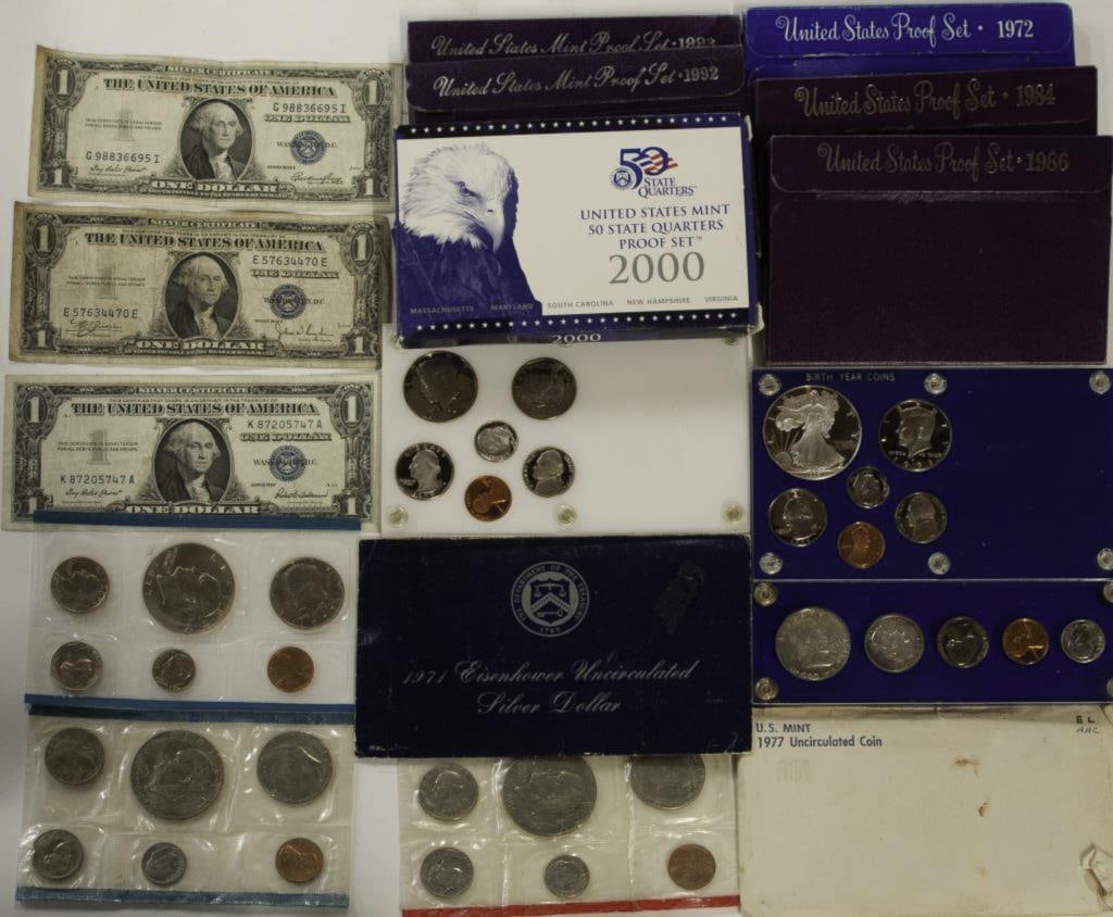 U.S. Silver Dollars, Uncirculated & Proof Sets (1 of 1)