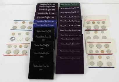 24 United States Mint Proof Sets & 7 Uncirculated