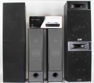Six Stereo Speakers & One Amplifier