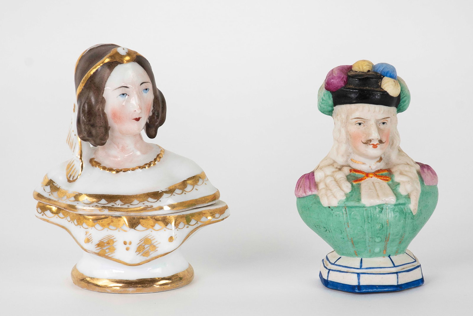 French Porcelain Figural Box & Bisque Bust (1 of 11)