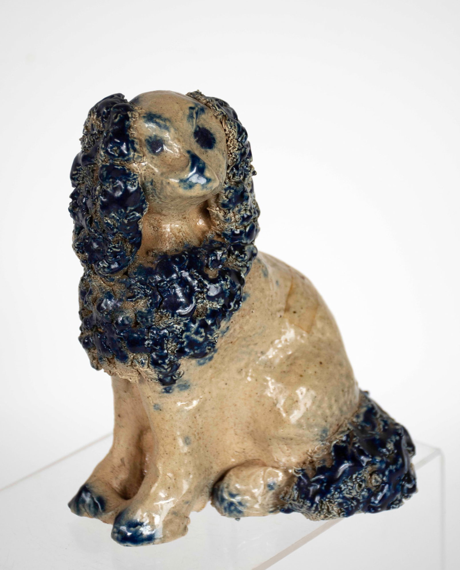 Cobalt Decorated Stoneware Spaniel (1 of 8)
