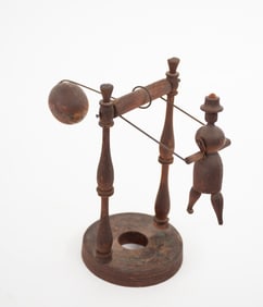 American Folk Art Carved Wood Acrobat Balance Toy