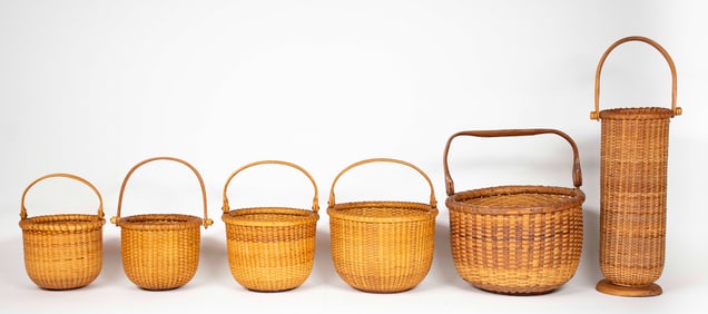 Six Nantucket Baskets