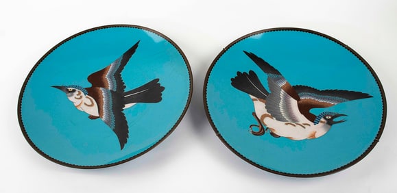 Two Cloisonne Chargers