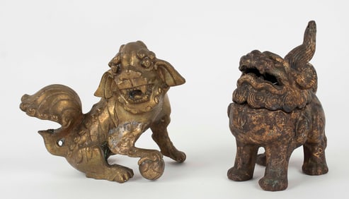 Chinese Foo Dog Censer and Figure