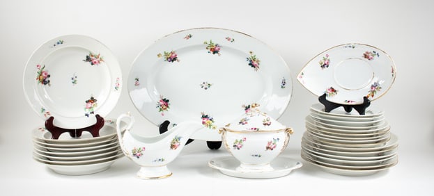 Old Paris Porcelain Partial Dinner Service