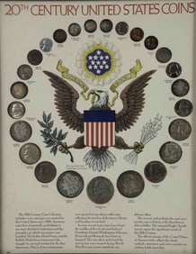 25 Framed U.S. Silver and Other Coins