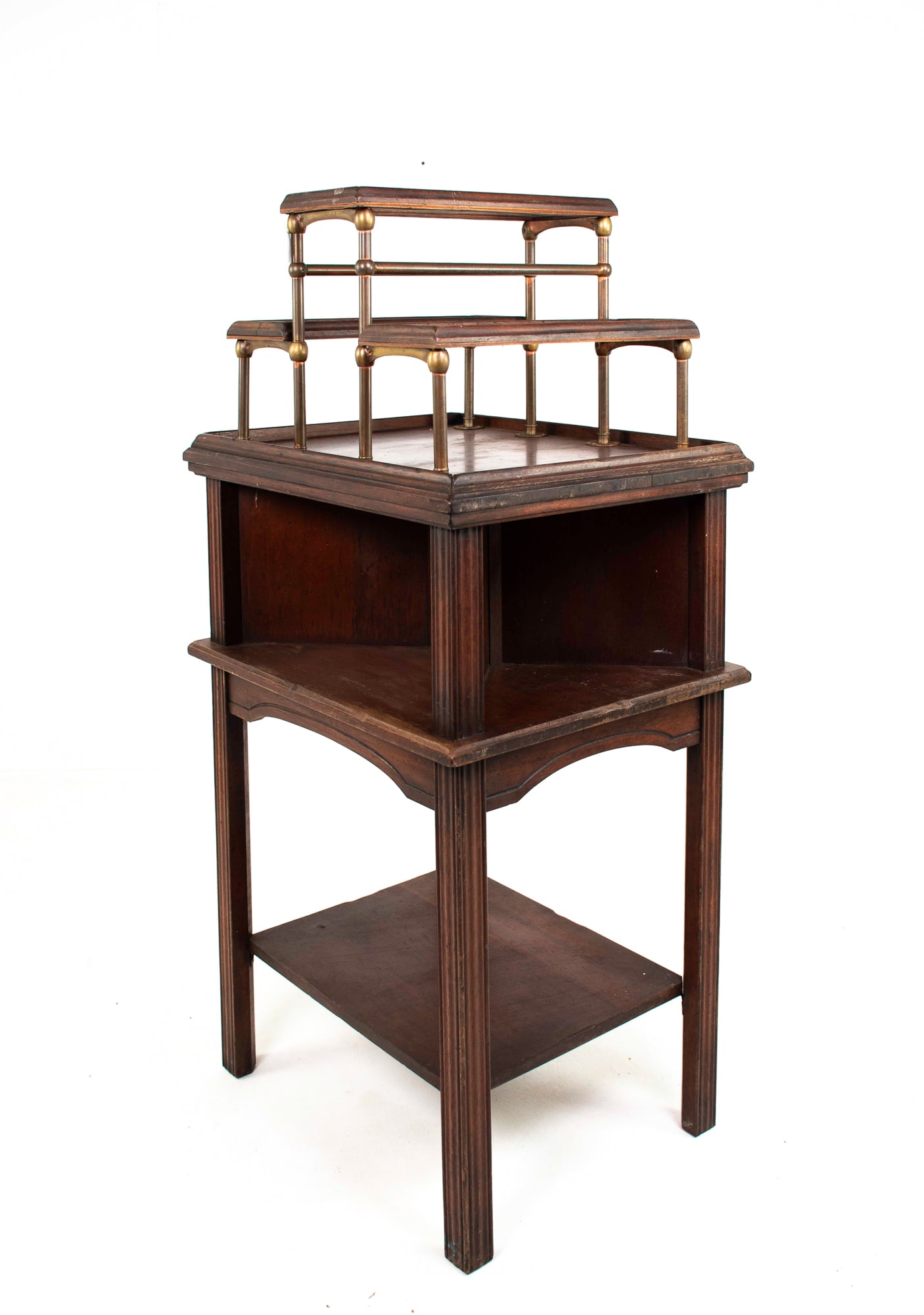 Abercrombie & Fitch Mahogany, Brass Display Stand (1 of 8)