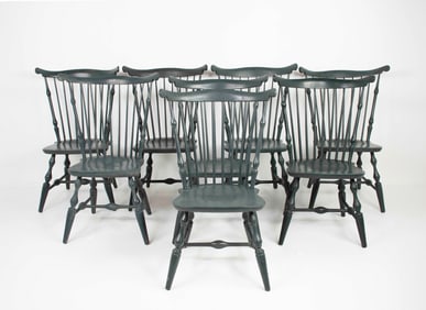 Set of 8 Nichols & Stone Windsor Chairs