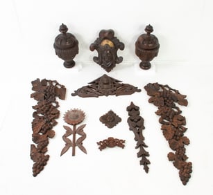 Carved Wood Architectural Furniture Elements