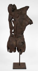 Signed Male Torso Sculpture