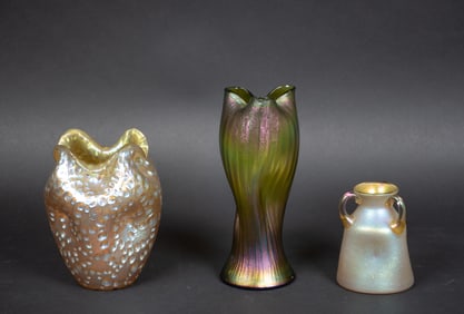 Three Loetz Art Glass Vases